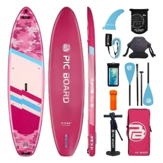 Сапборд Pic Board Camouflage Pink 11' с сиденьем