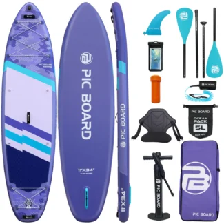 Сапборд Pic Board Camouflage Purple 11' с сиденьем